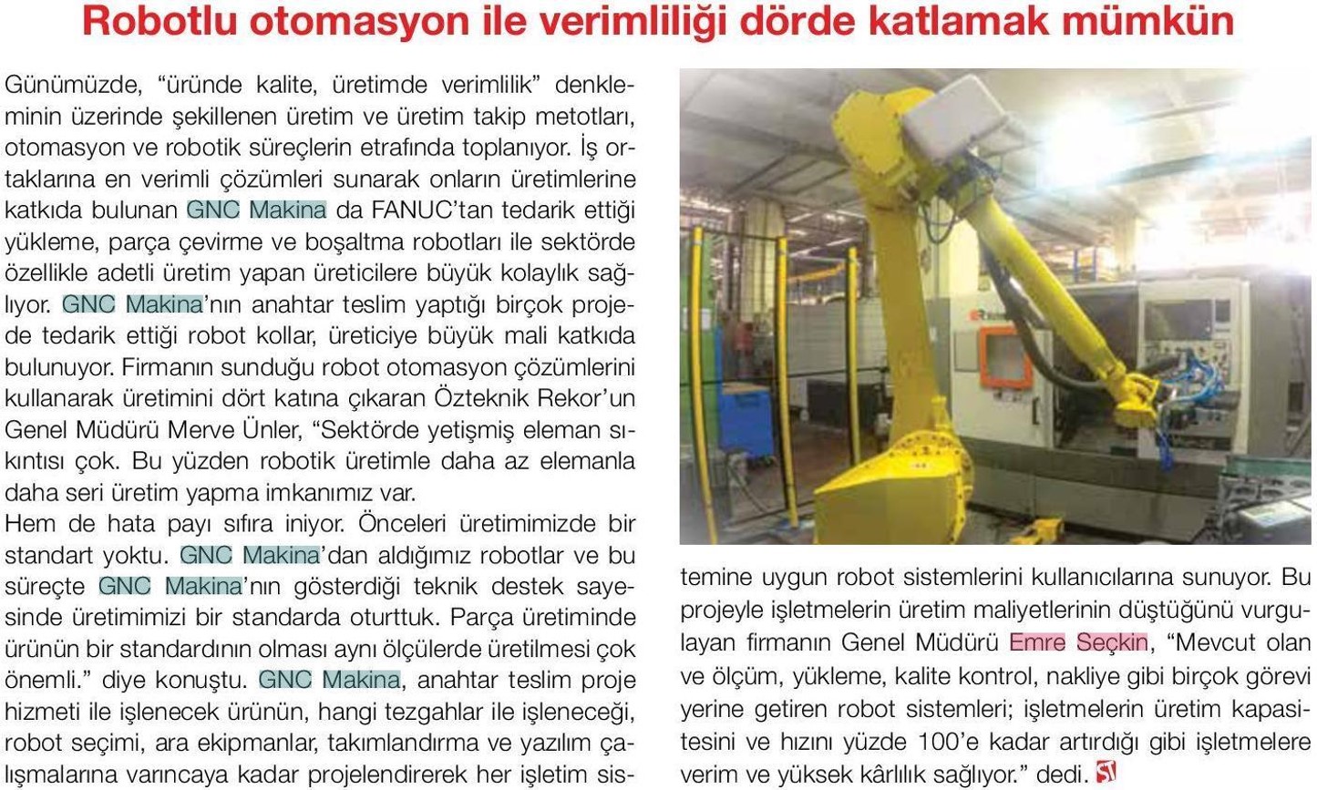 Robotlu otomasyon ile verimliliği dörde katlamak mümkün